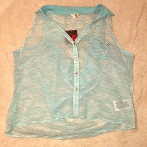 Button Down Sleeveless Shirt